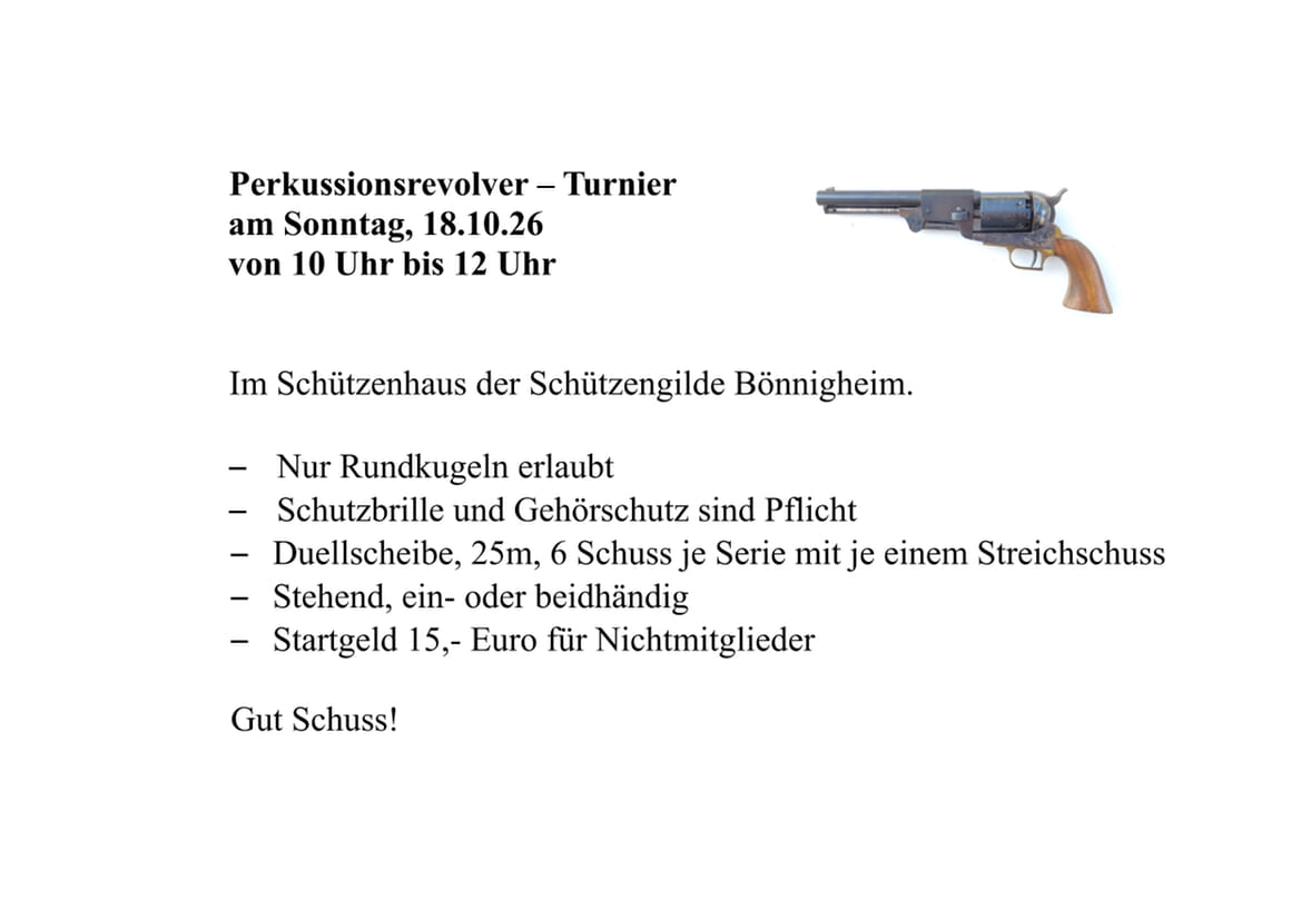 Perkussionsrevolver Turnier